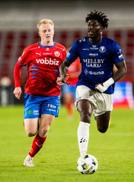 Helsingborgs Oscar Aga och Trelleborgs Abel Ogwuche