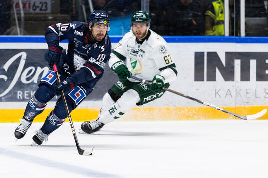 Linköpings Remi Elie och Färjestads Radim Zohorna