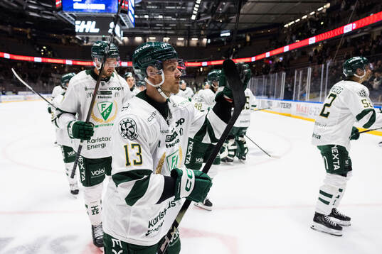 Färjestads Joel Kellman jublar