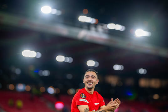 Niklas Castro of Brann celebrates