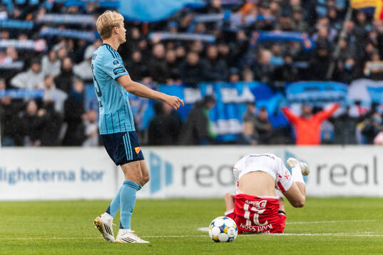 Djurgårdens Oskar Fallenius och Degerfors Kazper Karlsson
