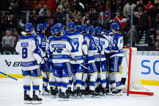 Leksands spelare jublar