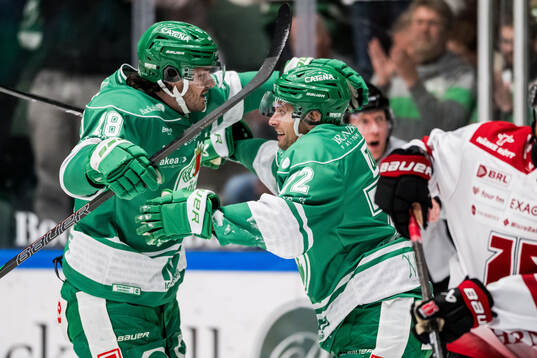 Rögles Dennis Everberg och Daniel Zaar jublar