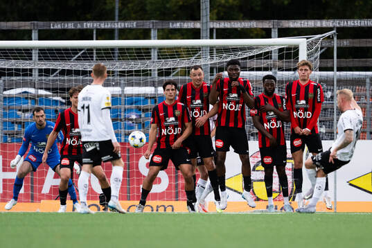 Häckens Mikkel Rygaard Jensen gör 1-1 bakom