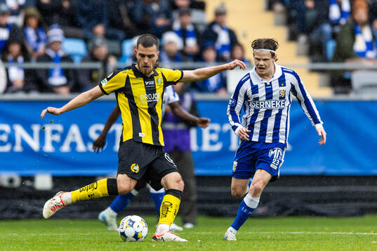 Hammarbys Pavle Vagic och IFK Göteborgs Kolbeinn Thordarson