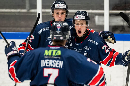 Halmstads Anton Berglund jublar