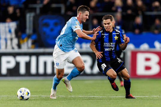 Malmö FFs Lasse Berg Johnsen och Sirius Leo Walta