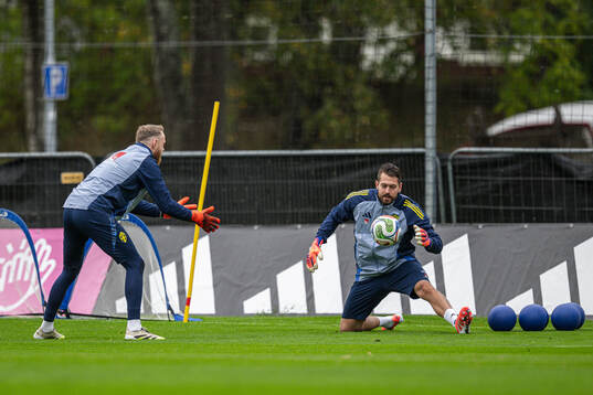 Goalkeeper Viktor Johansson and goalkeeper Kristoffer