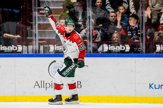 Frölundas Jacob Peterson jublar