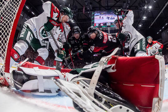 Malmö Redhawks Linus Öberg och Thomas Berg Paulsen