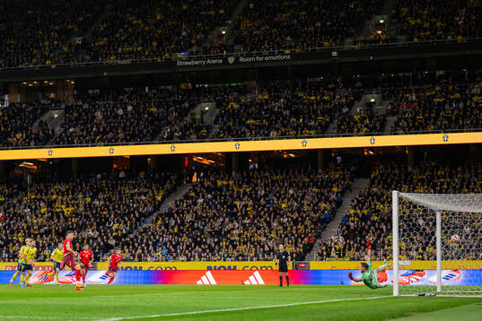 Granit Xhaka of Switzerland scores the 0-1 goal against