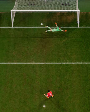 Granit Xhaka of Switzerland scores the 0-1 goal against