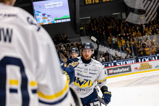 HV71s Riley Woods jublar