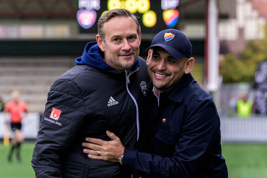 Rosengårds tränare Martin Qvarmans Möller och