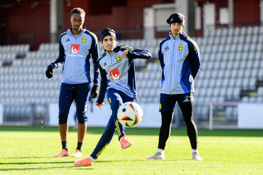 Taha Ayari of the Swedish under-21 national football team