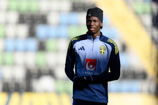 Alieu Njie of the Swedish under-21 national football team