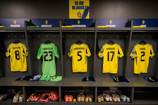 The jerseys of Daniel Svensson, goalkeeper Kristoffer