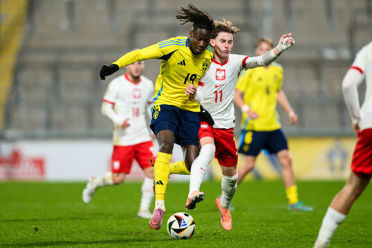 Alieu Njie of Sweden and Jan Faberski of Poland