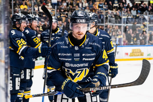 HV71s Riley Woods jublar