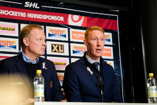 Luleås assisterande tränare Henrik Stridh och Färjestads