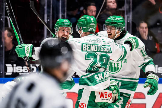 Rögles Calvin De Haan, Anton Bengtsson och Dennis Everberg