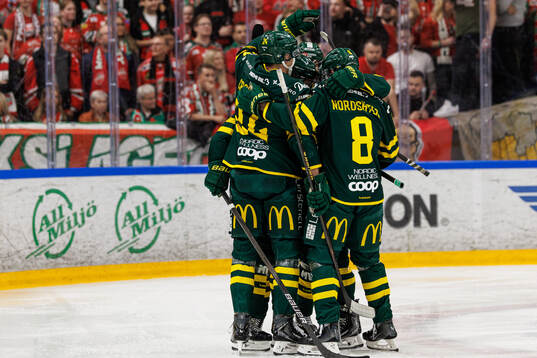 Björklövens Liam Dower Nilsson jublar