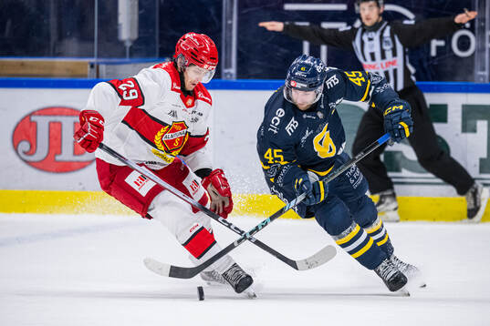 Almtunas Lukas Smith och Södertäljes Sebastian Dyk