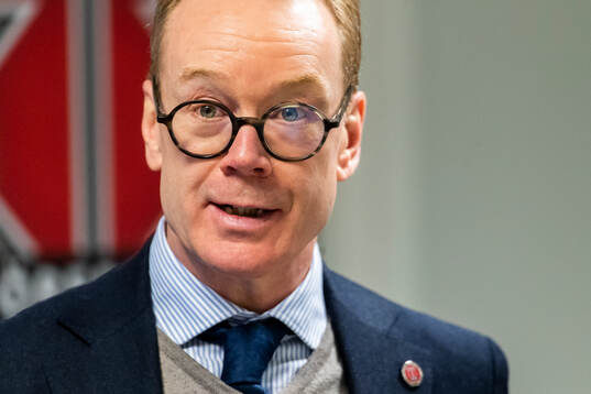 Örebros tränare Niklas Eriksson på presskonferensen