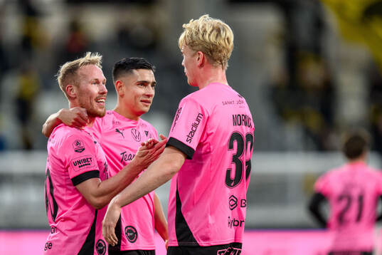 Häckens Mikkel Rygaard Jensen jublar