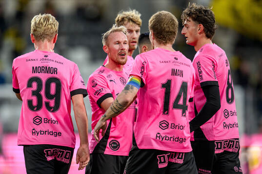 Häckens Mikkel Rygaard Jensen jublar