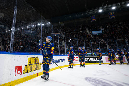 Djurgårdens Arvid Costmar jublar