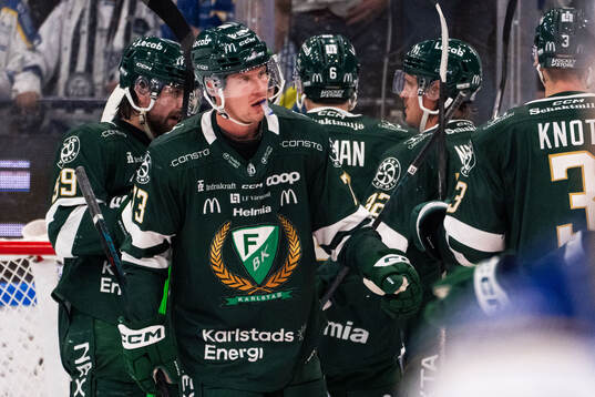 Färjestads Joel Kellman jublar