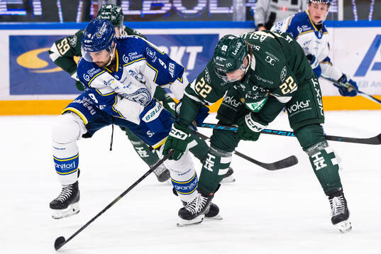 Leksands Gabriel Fortier och Färjestads Per Åslund