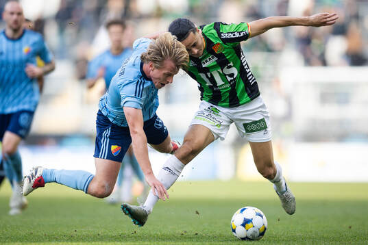 Djurgårdens Rasmus Schuller och GAIS Amin Boudri