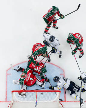 Frölundas målvakt Lars Johansson, Tom Nilsson, Oskar