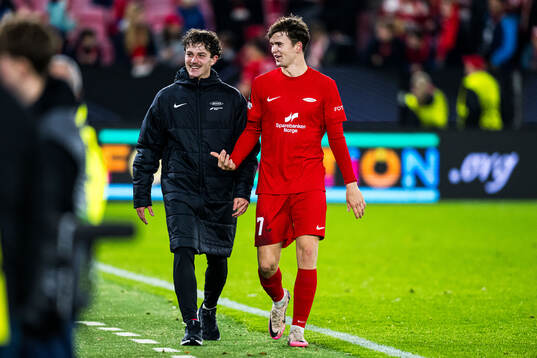 Denzel De Roeve and Mads Hansen of Brann