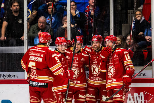 Kalmars Gabriel Olsson jublar