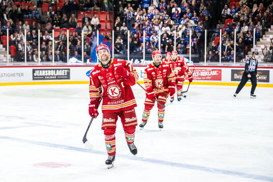 Kalmars Gabriel Olsson jublar