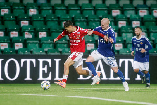 Kalmars Camil Jebara och GIF Sundsvalls Lucas Forsberg