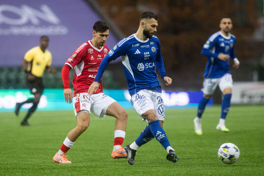 Kalmars Camil Jebara och GIF Sundsvalls Amaro Bahtijar