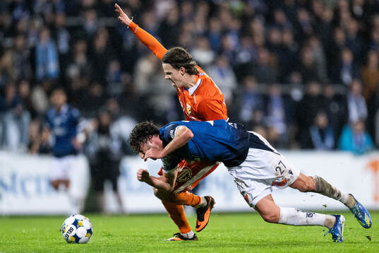 IFK Göteborgs Kolbeinn Thordarson och Halmstads Rocco