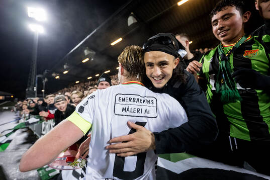 GAIS Amin Boudri jublar med August Wängberg