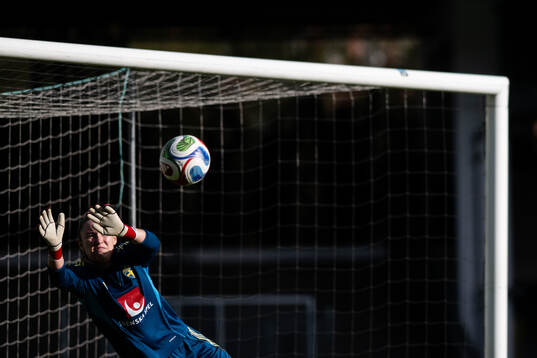 Goalkeeper Moa Öhman of the Swedish women's national