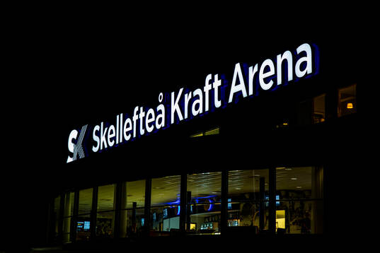 Skellefteå kraft arena innan ishockeymatchen i SHL mellan