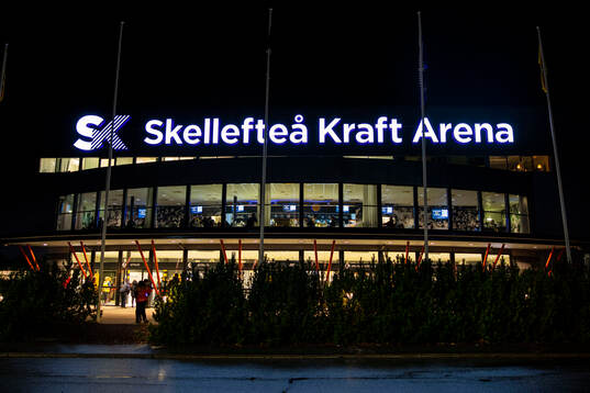 Skellefteå kraft arena innan ishockeymatchen i SHL mellan