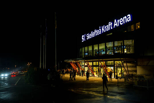 Skellefteå kraft arena innan ishockeymatchen i SHL mellan