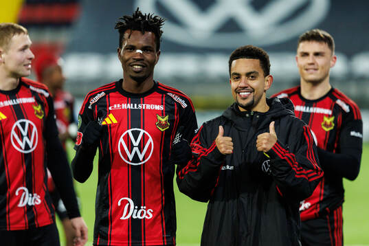 Östersunds Sunday Anyanwu och Erick Brendon Pinheiro Da