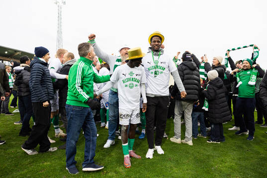 Västerås spelare jublar