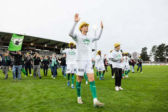 Västerås spelare jublar