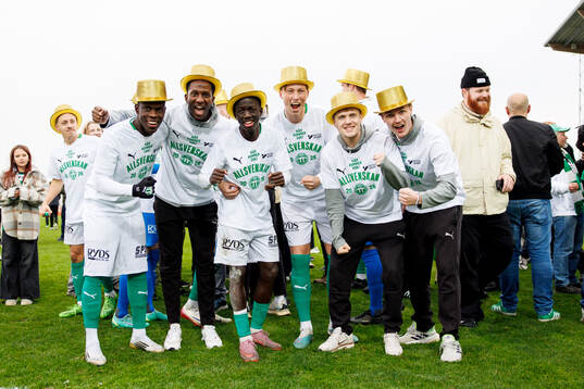 Västerås spelare jublar